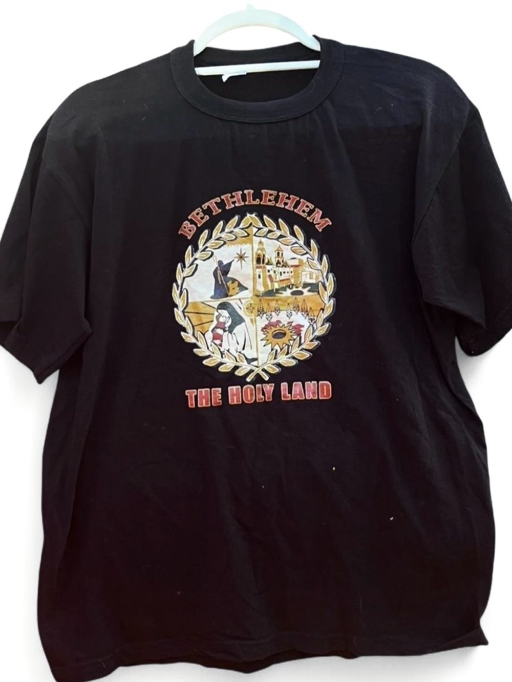 Vintage Black Bethlehem The Holy Land Graphic Tee